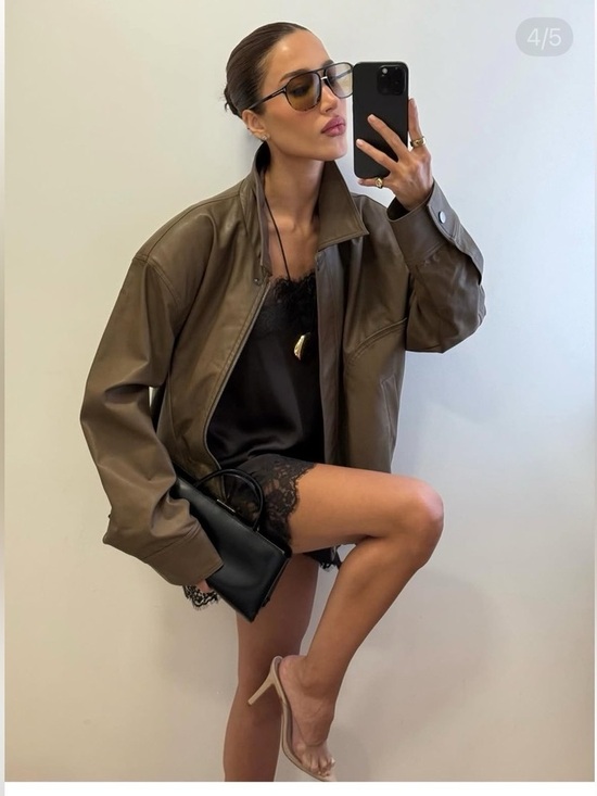 Zara Jackets & Blazers - ZARA FAUX LEATHER HIGH COLLAR BOMBER JACKET